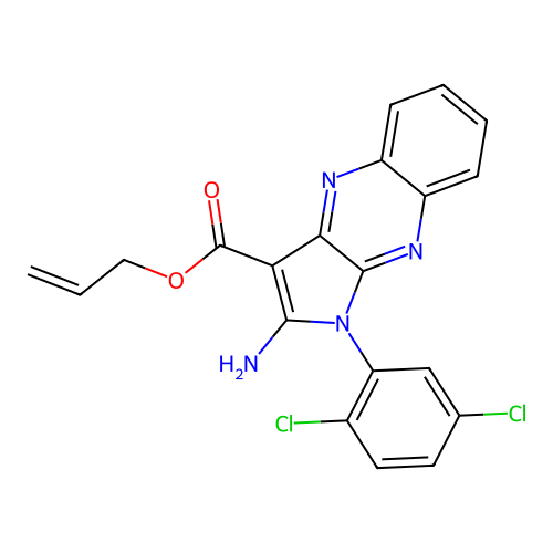 allyl 2-amino-1-(2,5-dichlorophenyl)-1H-pyrrolo[2,3-b]quinoxaline-3-carboxylate structure
