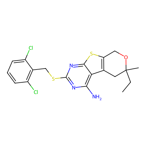 C19H19Cl2N3OS2 structure