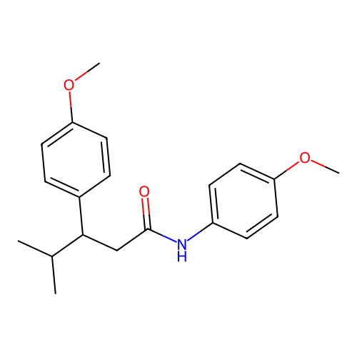 N,3-bis(4-methoxyphenyl)-4-methylpentanamide structure