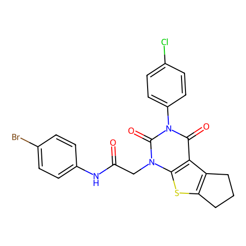 C23H17BrClN3O3S structure