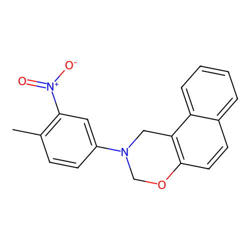 2-(4-methyl-3-nitrophenyl)-2,3-dihydro-1H-naphtho[1,2-e][1,3]oxazine structure