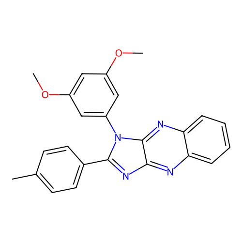1-(3,5-dimethoxyphenyl)-2-(4-methylphenyl)-1H-imidazo[4,5-b]quinoxaline structure