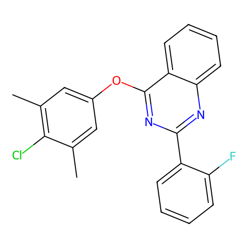4-(4-Chloro-3,5-dimethylphenoxy)-2-(2-fluorophenyl)quinazoline structure
