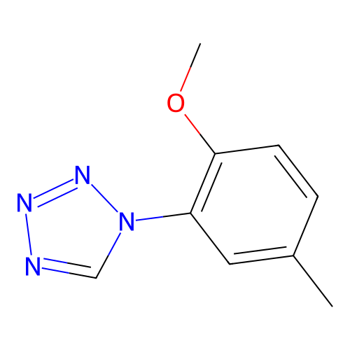 1-(2-methoxy-5-methylphenyl)-1H-tetrazole structure