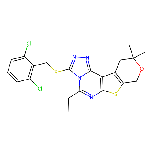 C21H20Cl2N4OS2 structure