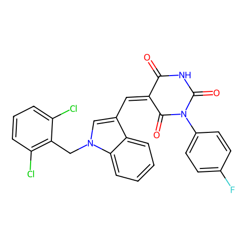 C26H16Cl2FN3O3 structure