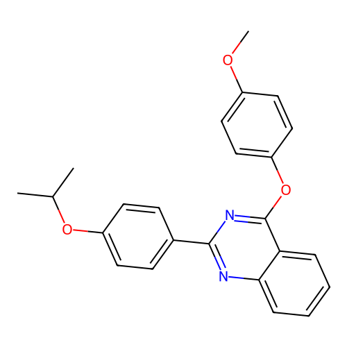 4-(4-Methoxyphenoxy)-2-[4-(propan-2-yloxy)phenyl]quinazoline structure