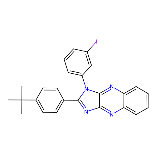 2-(4-tert-butylphenyl)-1-(3-iodophenyl)-1H-imidazo[4,5-b]quinoxaline structure