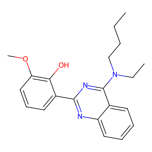 2-(4-(Butyl(ethyl)amino)quinazolin-2-yl)-6-methoxyphenol structure