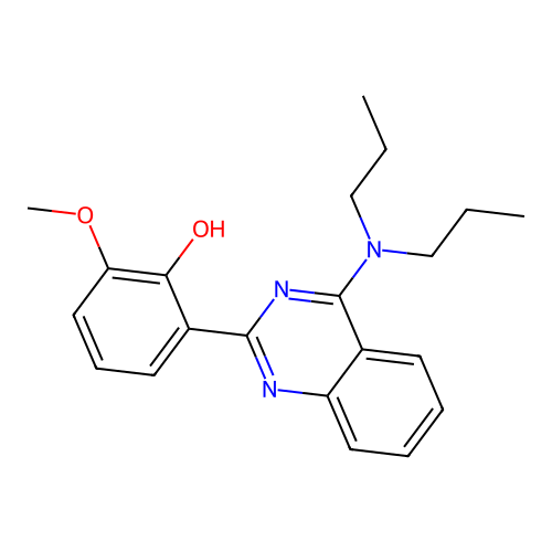 2-(4-(Dipropylamino)quinazolin-2-yl)-6-methoxyphenol structure