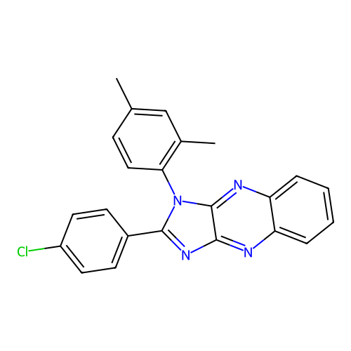 2-(4-chlorophenyl)-1-(2,4-dimethylphenyl)-1H-imidazo[4,5-b]quinoxaline structure