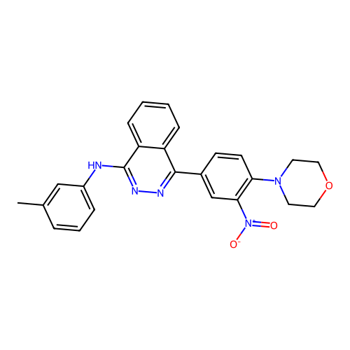 N-(3-methylphenyl)-4-[4-(4-morpholinyl)-3-nitrophenyl]-1-phthalazinamine structure