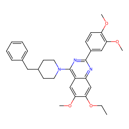 4-(4-Benzylpiperidin-1-yl)-2-(3,4-dimethoxyphenyl)-7-ethoxy-6-methoxyquinazoline structure