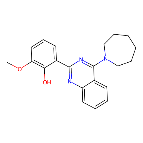 2-(4-(Azepan-1-yl)quinazolin-2-yl)-6-methoxyphenol structure