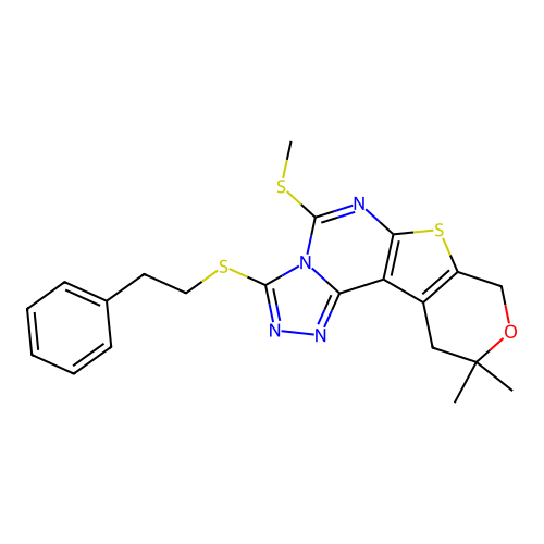 C21H22N4OS3 structure