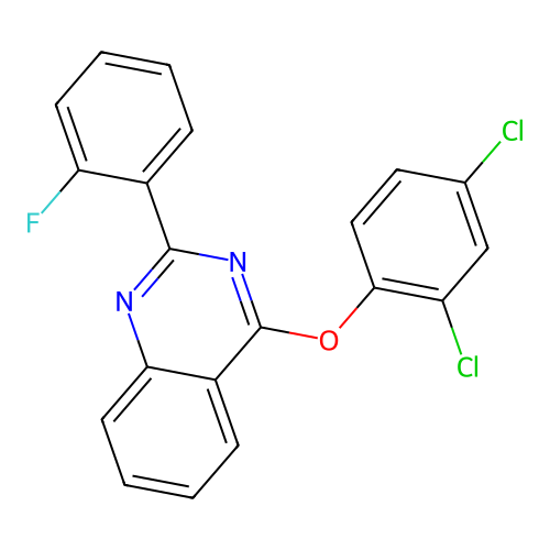 4-(2,4-Dichlorophenoxy)-2-(2-fluorophenyl)quinazoline structure