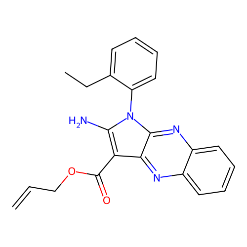 allyl 2-amino-1-(2-ethylphenyl)-1H-pyrrolo[2,3-b]quinoxaline-3-carboxylate structure