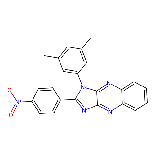 1-(3,5-dimethylphenyl)-2-(4-nitrophenyl)-1H-imidazo[4,5-b]quinoxaline structure