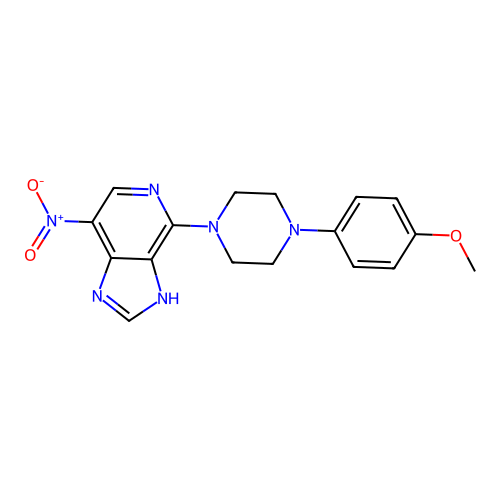4-[4-(4-methoxyphenyl)piperazin-1-yl]-7-nitro-3H-imidazo[4,5-c]pyridine structure