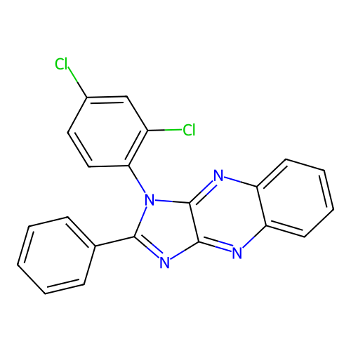 1-(2,4-dichlorophenyl)-2-phenyl-1H-imidazo[4,5-b]quinoxaline structure
