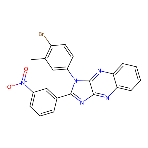 1-(4-bromo-3-methylphenyl)-2-(3-nitrophenyl)-1H-imidazo[4,5-b]quinoxaline structure