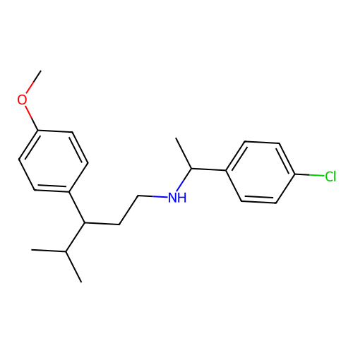 N-[1-(4-chlorophenyl)ethyl]-3-(4-methoxyphenyl)-4-methylpentan-1-amine structure