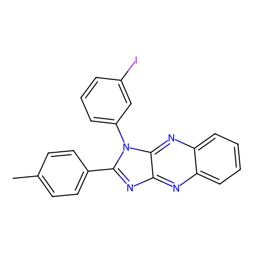 1-(3-iodophenyl)-2-(4-methylphenyl)-1H-imidazo[4,5-b]quinoxaline structure