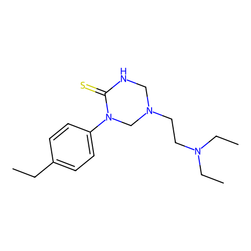 5-(2-(Diethylamino)ethyl)-1-(4-ethylphenyl)-1,3,5-triazinane-2-thione structure