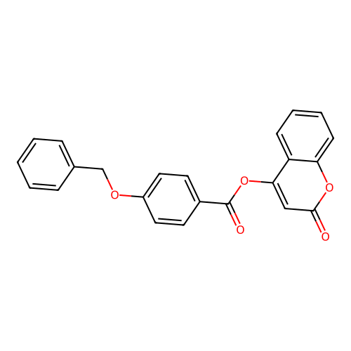2-oxo-2H-chromen-4-yl 4-(benzyloxy)benzoate structure