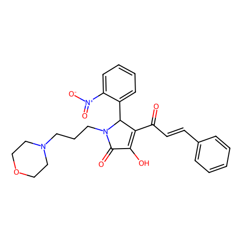 4-cinnamoyl-3-hydroxy-1-(3-morpholinopropyl)-5-(2-nitrophenyl)-1H-pyrrol-2(5H)-one structure
