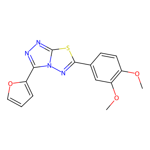 6-(3,4-Dimethoxyphenyl)-3-(furan-2-yl)-[1,2,4]triazolo[3,4-b][1,3,4]thiadiazole structure