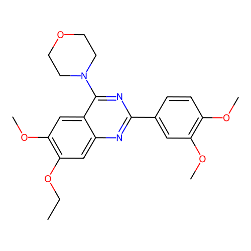 4-(2-(3,4-Dimethoxyphenyl)-7-ethoxy-6-methoxyquinazolin-4-yl)morpholine structure