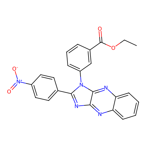 ethyl 3-(2-(4-nitrophenyl)-1H-imidazo[4,5-b]quinoxalin-1-yl)benzoate structure