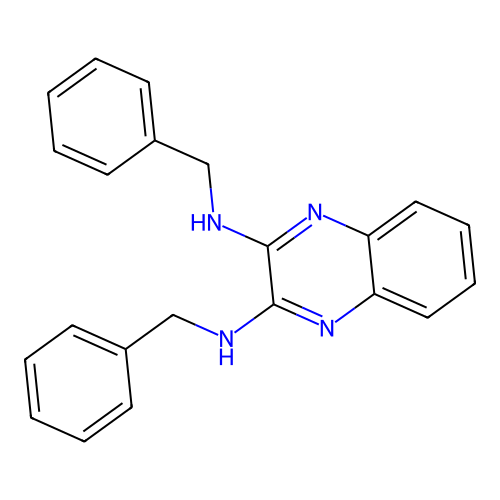 Quinoxaline, 2,3-bis(benzylamino)- structure
