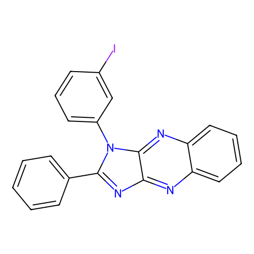 1-(3-iodophenyl)-2-phenyl-1H-imidazo[4,5-b]quinoxaline structure