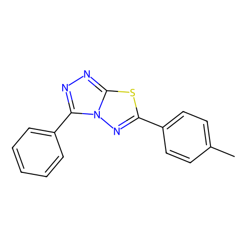 6-(4-Methylphenyl)-3-phenyl[1,2,4]triazolo[3,4-b][1,3,4]thiadiazole structure