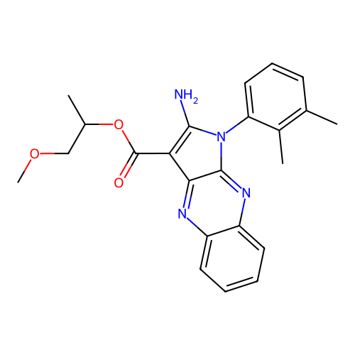 1-methoxypropan-2-yl 2-amino-1-(2,3-dimethylphenyl)pyrrolo[3,2-b]quinoxaline-3-carboxylate structure
