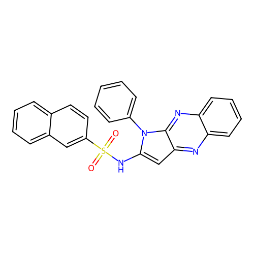 N-(1-phenyl-1H-pyrrolo[2,3-b]quinoxalin-2-yl)naphthalene-2-sulfonamide structure