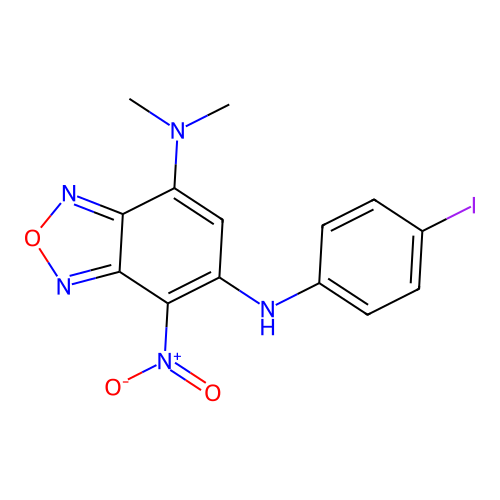 N~6~-(4-iodophenyl)-N~4~,N~4~-dimethyl-7-nitro-2,1,3-benzoxadiazole-4,6-diamine structure