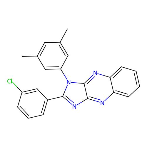 2-(3-chlorophenyl)-1-(3,5-dimethylphenyl)-1H-imidazo[4,5-b]quinoxaline structure