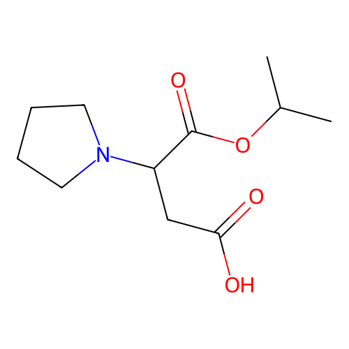 4-Oxo-4-(propan-2-yloxy)-3-(pyrrolidin-1-yl)butanoic acid structure