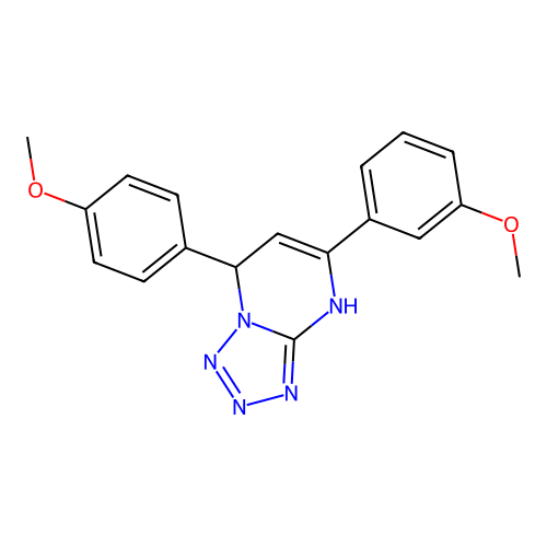 5-(3-Methoxyphenyl)-7-(4-methoxyphenyl)-4,7-dihydrotetrazolo[1,5-a]pyrimidine structure