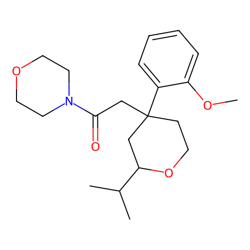 2-[4-(2-methoxyphenyl)-2-propan-2-yloxan-4-yl]-1-morpholin-4-ylethanone structure
