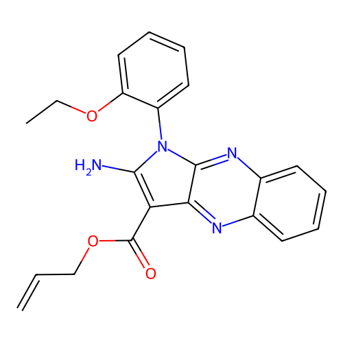 allyl 2-amino-1-(2-ethoxyphenyl)-1H-pyrrolo[2,3-b]quinoxaline-3-carboxylate structure