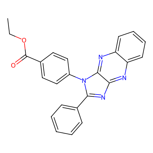 ethyl 4-(2-phenyl-1H-imidazo[4,5-b]quinoxalin-1-yl)benzoate structure