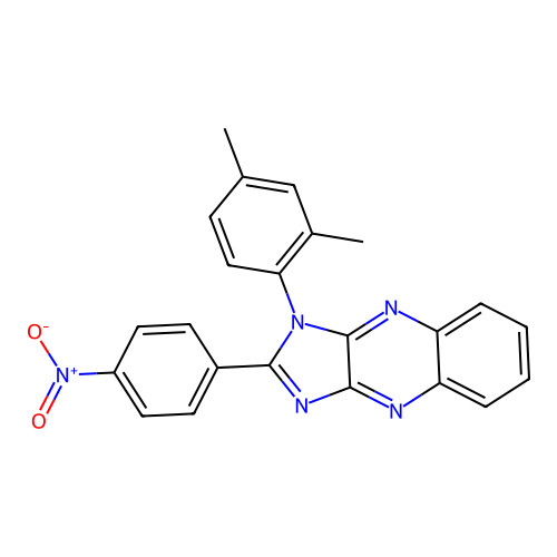1-(2,4-dimethylphenyl)-2-(4-nitrophenyl)-1H-imidazo[4,5-b]quinoxaline structure