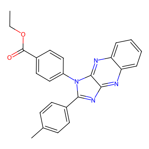 ethyl 4-[2-(4-methylphenyl)-1H-imidazo[4,5-b]quinoxalin-1-yl]benzoate structure