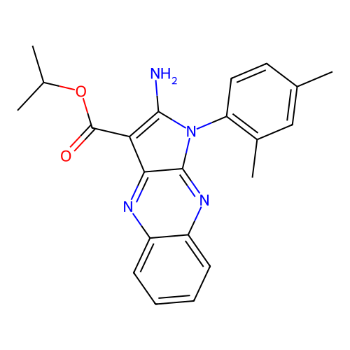 propan-2-yl 2-amino-1-(2,4-dimethylphenyl)pyrrolo[3,2-b]quinoxaline-3-carboxylate structure