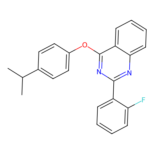 2-(2-Fluorophenyl)-4-[4-(propan-2-yl)phenoxy]quinazoline structure