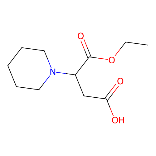 4-Ethoxy-4-oxo-3-piperidin-1-ylbutanoic acid structure